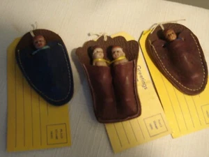 Vintage 50's-3 Saranac Lake Native American Porcelain & Leather Doll Papoose - Picture 1 of 4