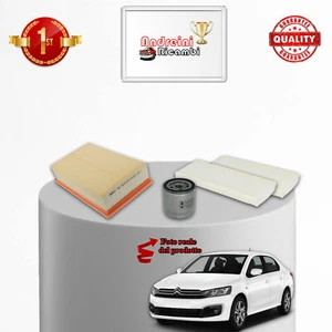 KIT TAGLIANDO 3 FILTRI CITROEN C-ELYSEE 1.2 PURETECH 61KW 83CV DAL 2018 -> - Imagen 1 de 1