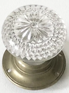 Antiguo PATRÓN SÁNDWICH Vidrio 2 1/4"" d Panal FLORETTA Perno de puerta Perno de puerta - Imagen 1 de 6