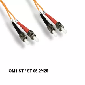LOT10 Kentek 1m OM1 ST to ST Multi-Mode Fiber Optic Cable 62.5/125 Duplex UPC - Picture 1 of 1