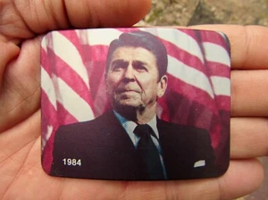 Vtg RONALD REAGAN Belt Buckle 1984 Republican 34th President GOP MAGA RARE VG+ - Picture 1 of 4