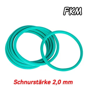 O-Ringe Dichtringe / Schnurstärke 2,0 mm / FKM 70 Dichtungsringe 5 - 220 mm - Picture 1 of 4