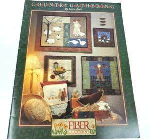 Country Gathering Leslie Beck Fasermosaiken Steppmuster 1996 Buch - Bild 1 von 12