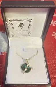 Collana con gocce di cristallo. Grande pietra 25 cristalli trasparenti. Catena 24 carati, 17,5" - Foto 1 di 9
