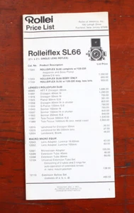 LISTA DE PRECIOS ROLLEI, DEC, 1,1978/126995 - Imagen 1 de 1
