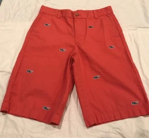EUC Vineyard Vines Boys 16 Pink/Red Blue Whales Shorts - Picture 1 of 3