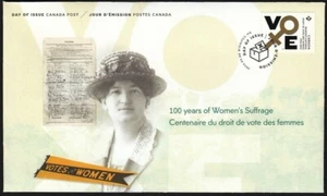 WOMEN'S SUFFRAGE = FDC / OFDC Canada 2016 #2901 - Picture 1 of 2