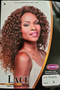 PARRUCCA capelli PAMELA ricci davanti pizzo alta qualità Supreme - lunghezza lunga - Foto 1 di 2