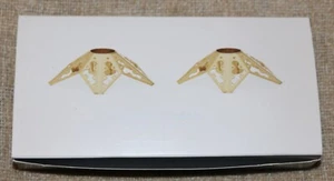 GEORG JENSEN ANNUAL COLLECTION 2 X GOLD PLATED TAPER CANDLEHOLDERS - NEW IN BOX - Picture 1 of 7