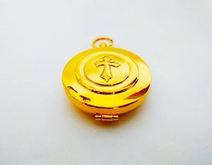 Pyx Brass Gold plated Holy Religious Church Communion Priest Gift Catholic USQ34 - Picture 1 of 5