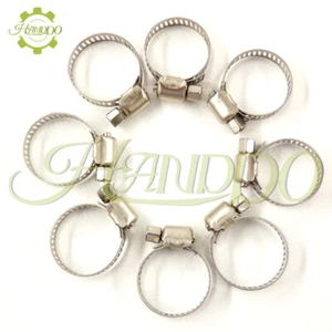 1/2"-3/4" Adjustable Stainless Steel Drive Hose Clamps Fuel Line Worm 100Pack - Bild 1 von 8