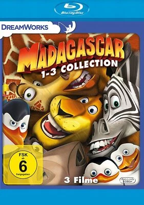 Madagascar 1+2+3 - Collection (DreamWorks) # 3-BLU-RAY-BOX-NEU - Bild 1 von 3