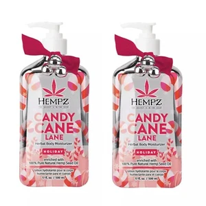 Hempz Candy Cane Lane Kräuter Körper Feuchtigkeitscreme für trockene Haut 17 oz (2er Set) - Bild 1 von 1