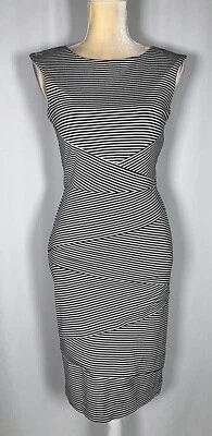 White House Black Market Dress Sheath Bodycon 4 Sleeveless Tiered Stretch - Image 1 of 4