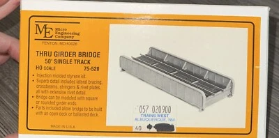 Micro-Engineering HO Scale Kit #75-520 Thru Girder Bridge 50’ Single Track NIB - Image 1 of 4