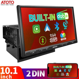 ATOTO F7XE DAB 10.1" Autoradio 1/2 Din DAB+ GPS FM Wireless Carplay&Android Auto - Foto 1 di 12
