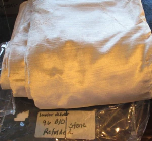 1 West Elm cotton Luster Velvet drape  panel curtain 48 96 stone blackout New - Picture 1 of 2