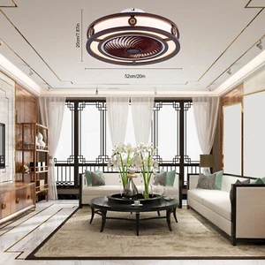 20inch Small Enclosed Bedroom Kitchen Ceiling Fan With 6 Speeds & Remote Control - Picture 1 of 24