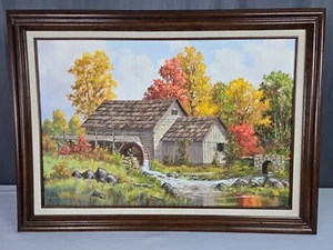 Dwight F. Steininger, Indiana original oil painting Memories Mill 30" x 20" - Picture 1 of 10