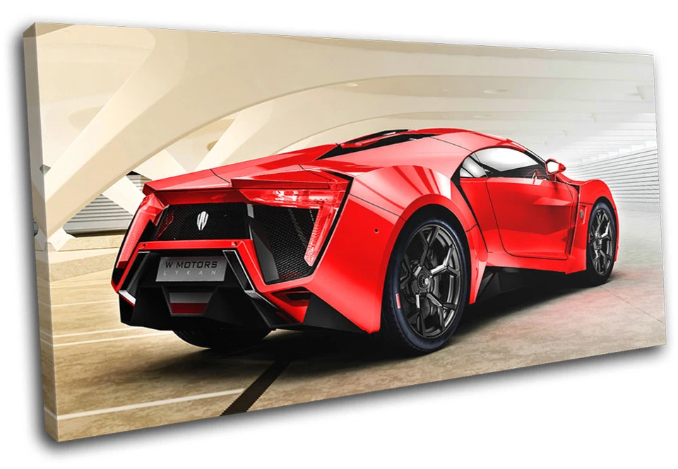 Lykan Hypersport Экзотические Суперкары Автомобили ОДИН ХОЛСТ НАСТЕННОЕ ИСКУССТВО Картинная Печать - Изображение 1 из 1