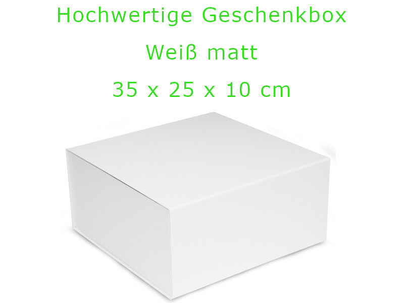 Weiße Geschenkbox 28x20x9cm - Mit Magnetverschluss & Band