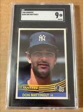 1984 Donruss #248 Don Mattingly SGC 9 Graded CENTERED Rookie.