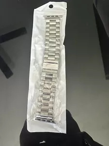 Unisex-adult Stainless Steel Watch Strap Apple Band - 44mm Silver - Picture 1 of 1