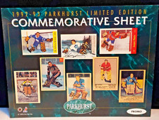 92-93 Parkhurst LTD. EDITION COMMEMORATIVE SHEET  - GOALIES - PROMO