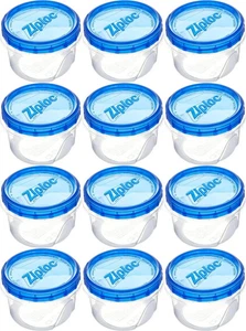 NEW Ziploc Twist n Lock Loc Small Round Plastic Containers w/ Lids out of box - Picture 1 of 5