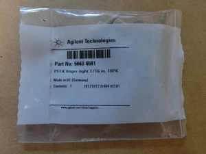 Nuevo Agilent PEEK HPLC Fitting hermético a los dedos, 1,6 mm (1/16 pulgadas) ID 10/pk 5063-6591 - Imagen 1 de 2