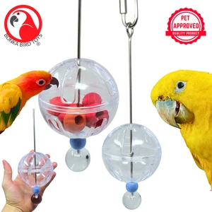 Bonka Bird Toys 2233 Ball Working Lunch Skewer Foraging Treat Dispenser Parrot - Picture 1 of 7