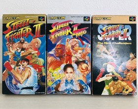 SFC Street Fighter set of 3 Super Famicom Capcom Japan import