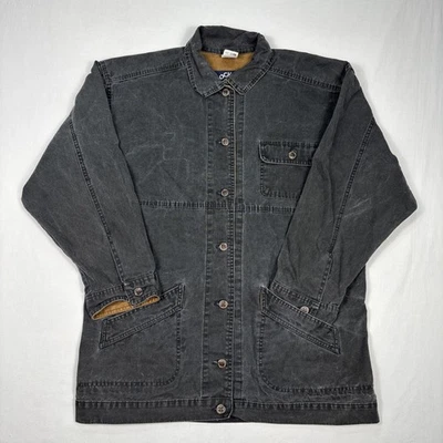 Abrigo de Granero Vintage Dockers Levi's Denim Tareas Para Hombre Gris Medio Hecho en EE. UU. Años 90 Foto 1 de 4