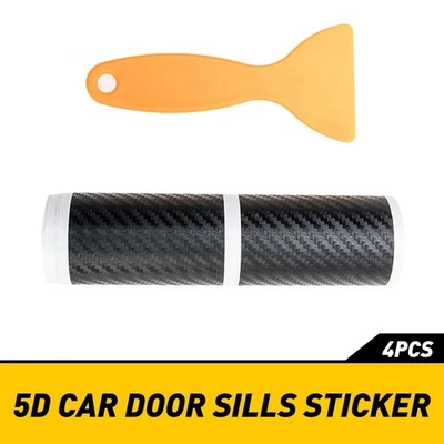 Placa de puerta de coche umbral rasguño antiarañazos 5D calcomanía adhesiva protector de moldura para Dodge Foto 1 de 4