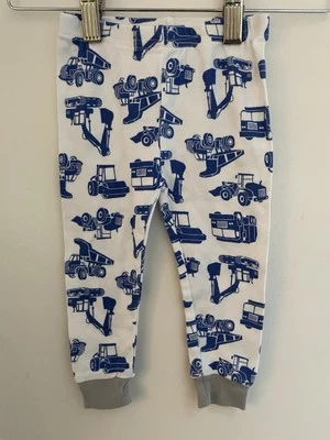 Carter's Baby Boys Vehículos de Construcción 100% Algodón Pull On PJ Pantalones Blanco 12M Foto 1 de 4