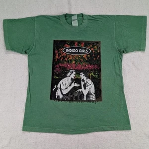 Vintage 90s Indigo Girls Shaming of the Sun T-Shirt Herren Large grün Einzelnaht - Bild 1 von 8