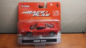 Race and Play Ferrari 458 Italia rot Maßstab 1:43 Burago ab 3 Jahren Neu - Bild 1 von 2