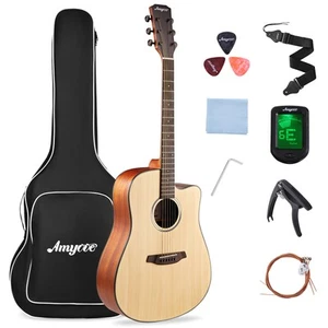 41" Acoustic Guitar for Beginner Adult Teen Full Size Steel Acustica Guitarra - Picture 1 of 7