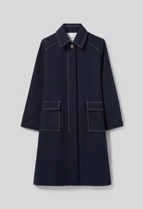 CLAUDIE PIERLOT MID LENGTH BLUE TRENCH COAT UK 10 - Picture 1 of 11