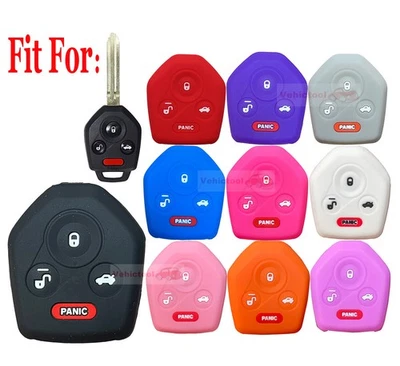 Funda Silicona Llavero Control Remoto 4 Botones Fit Subaru Outback Crosstrek Legacy Foto 1 de 4