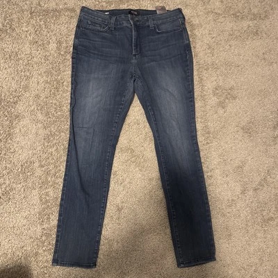 NYDJ Marilyn Straight Jeans Women's 14P Lift Tuck Blue Denim Pockets Zip Fly - Image 1 of 4