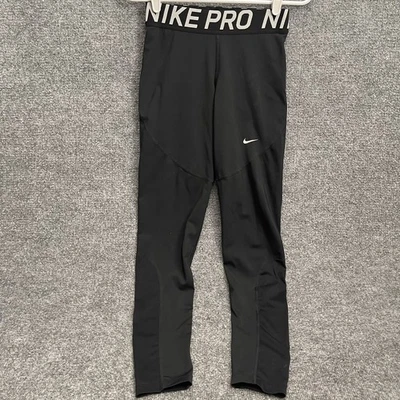 Nike Pro Dri Fit Leggings Women’s Sz M Black Activewear A09968-010 - Image 1 of 4
