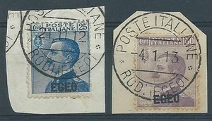 1912 ÄGÄIS ALLGEMEINE AUSGABEN BILDNISSE 2 WERTE ANNULLIERUNG RHODOS - RR3106-3 - Bild 1 von 1