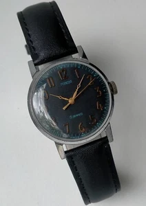 Pobeda ZIM 2608 Vintage Original Sowjetische Mechanische Kleine Herrenuhr 70er Jahre - Bild 1 von 11