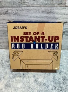 INSTANT-UP Curtain Rod Holder by Jobar's Set of 4 Covers 2 Doors or Windows NEW - Picture 1 of 1