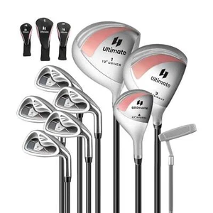 Ladies' 9 Pieces Complete Golf Club Set with 460cc Alloy Driver - UK - Picture 1 of 10