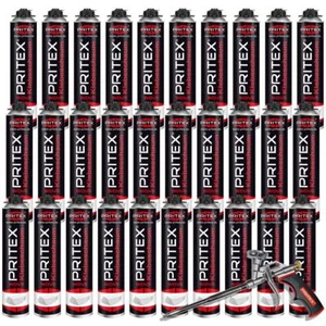 WDVS Klebeschaum Set 30 x 750 ml inkl. Pistole für WDVS-Dämmplatten - Bild 1 von 5