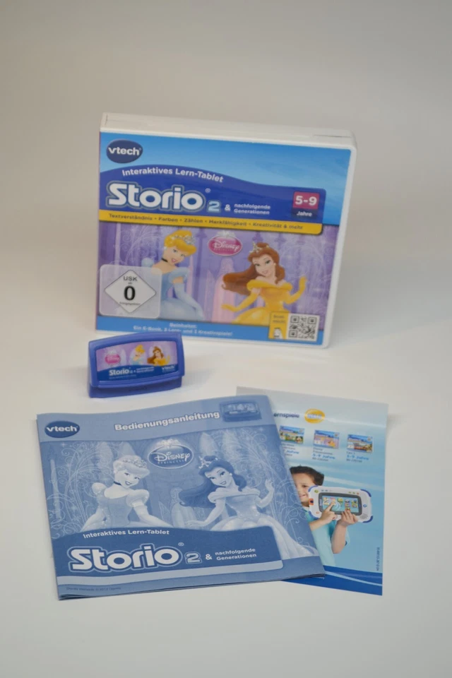 vtech STORIO 2 Lernspiel DISNEY'S PRINZESSINNEN Textverständnis Farben Zählen - Bild 1 von 4
