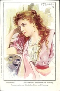 DESDEMONA, Artist Postcard; From Shakespeare’s OTHELLO, Mint Condition. - Bild 1 von 2