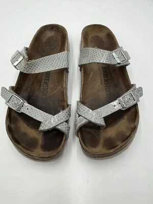 Sandalias Birkenstock Mayari Graciosas Pera Birko Flor Piel de Serpiente Para Mujer Talla 8 EU 39 Foto 1 de 4